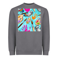 Storm find art class seamless pattern Heavyweight Sweatshirt - BundleAndBundleShop