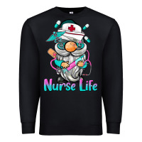 Black nurse life  gnome Premium Sweatshirt - BarkalooDesign