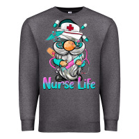 Charcoal Heather nurse life  gnome Premium Sweatshirt - BarkalooDesign