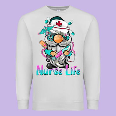 Nurse Life  Gnome Premium Sweatshirt Designed By Barkaloodesign
