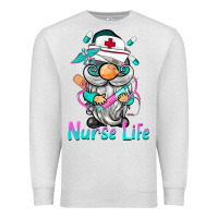 Oatmeal Heather nurse life  gnome Premium Sweatshirt - BarkalooDesign