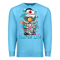 Ocean Blue nurse life  gnome Premium Sweatshirt - BarkalooDesign