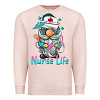 Pale Pink nurse life  gnome Premium Sweatshirt - BarkalooDesign