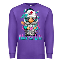 Purple nurse life  gnome Premium Sweatshirt - BarkalooDesign