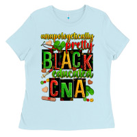 Baby Blue unapologetically pretty black and educated cna zillion Ladies Tee - Zillion Design Studio