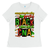White unapologetically pretty black and educated cna zillion Ladies Tee - Zillion Design Studio