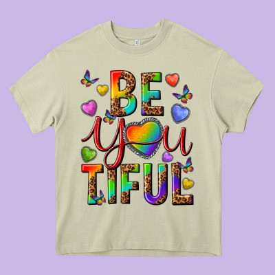 Pride Be You Tiful Heavy Core Tee Designed By Texasbilliewilder