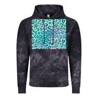 Cloud Black turquoise leopard glitter Vintage Hoodie - JahusDesignShop