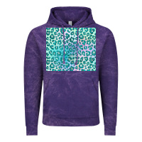 Cloud Purple turquoise leopard glitter Vintage Hoodie - JahusDesignShop