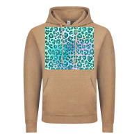 Vintage Coffee turquoise leopard glitter Vintage Hoodie - JahusDesignShop