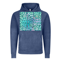 Vintage Denim turquoise leopard glitter Vintage Hoodie - JahusDesignShop