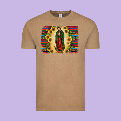 Serape Our Lady Of Guadalupe Vintage Tee Designed By Jahusdesignshop