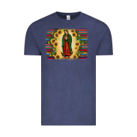 Vintage Denim serape our lady of guadalupe Vintage Tee - JahusDesignShop