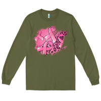 Army Green breast cancer patches Long Sleeve Tee - Jasminsmagicworld