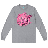 Heather Grey breast cancer patches Long Sleeve Tee - Jasminsmagicworld