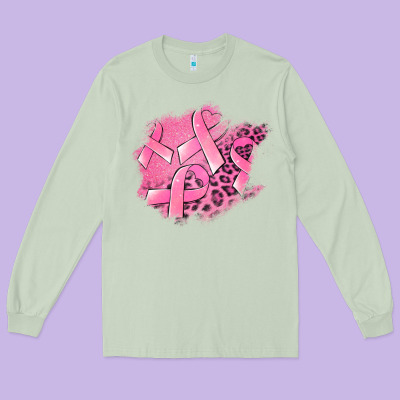 Breast Cancer Patches Long Sleeve Tee Designed By Jasminsmagicworld