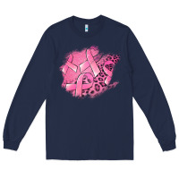 Navy breast cancer patches Long Sleeve Tee - Jasminsmagicworld