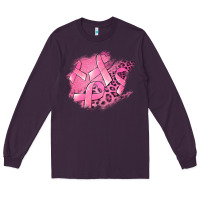 Plum breast cancer patches Long Sleeve Tee - Jasminsmagicworld
