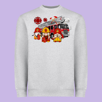 Fire Truck Gnomes Heavyweight Sweatshirt Designed By Artiststas