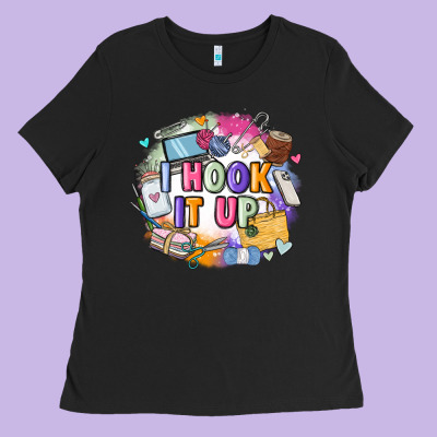 I Hook It Up  Sewing Ladies Tee Designed By Zillion Design Studio