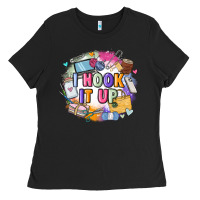 Black i hook it up  sewing Ladies Tee - Zillion Design Studio