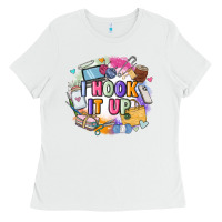 White i hook it up  sewing Ladies Tee - Zillion Design Studio