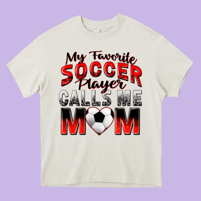My Favorite Soccer Player Calls Me Mom Heavy Core Tee Designed By Zillion Design Studio