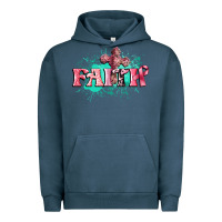 Pigment Midnight Navy faith breast cancer Urban Hoodie - CowGirlArtShop