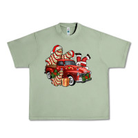 Oil Green christmas tree cake with farm track and santa ado Urban Heavy Tee - AdoDesignShop