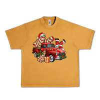 Peanut Butter christmas tree cake with farm track and santa ado Urban Heavy Tee - AdoDesignShop