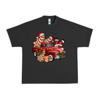 Pigment Black christmas tree cake with farm track and santa ado Urban Heavy Tee - AdoDesignShop