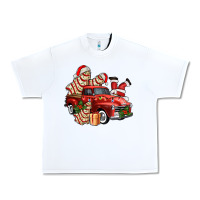 White christmas tree cake with farm track and santa ado Urban Heavy Tee - AdoDesignShop