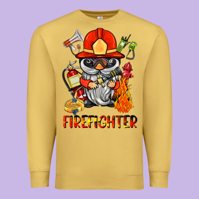 Firefighter Gnome Premium Sweatshirt Designed By Barkaloodesign