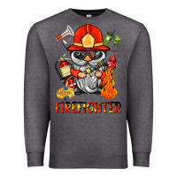 Charcoal Heather firefighter gnome Premium Sweatshirt - BarkalooDesign