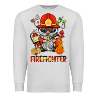 Dove Grey firefighter gnome Premium Sweatshirt - BarkalooDesign