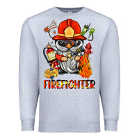 Heather Grey firefighter gnome Premium Sweatshirt - BarkalooDesign