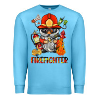 Ocean Blue firefighter gnome Premium Sweatshirt - BarkalooDesign