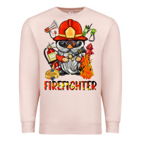 Pale Pink firefighter gnome Premium Sweatshirt - BarkalooDesign