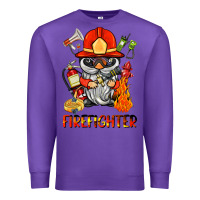 Purple firefighter gnome Premium Sweatshirt - BarkalooDesign