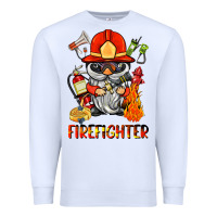 White firefighter gnome Premium Sweatshirt - BarkalooDesign