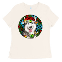 Bone Christmas Husky Ladies Tee - RanaPortraitStore
