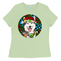 Matcha Christmas Husky Ladies Tee - RanaPortraitStore