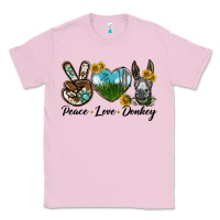 Bubblegum Pink Peace Love Donkey Head Classic Tee - LillyAllenDesigns