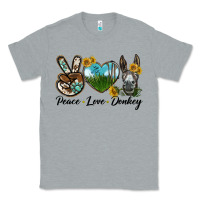Heather Grey Peace Love Donkey Head Classic Tee - LillyAllenDesigns