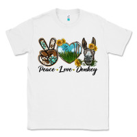 White Peace Love Donkey Head Classic Tee - LillyAllenDesigns