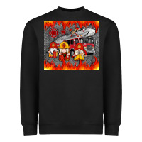 Black fire truck gnomes Heavyweight Sweatshirt - Artiststas