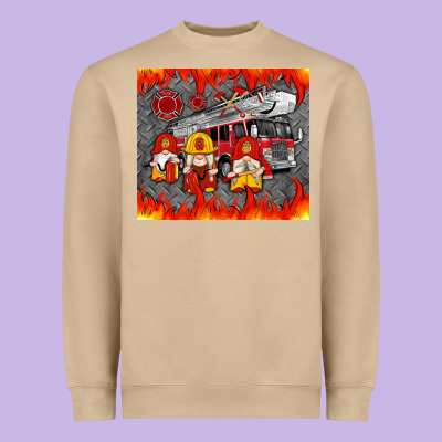 Fire Truck Gnomes Heavyweight Sweatshirt Designed By Artiststas