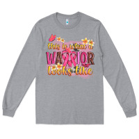 Heather Grey this is what a warrior looks like Long Sleeve Tee - NancyCooperArtShop