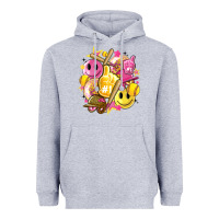 Heather Grey retro softball Heavyweight Hoodie - Artiststas