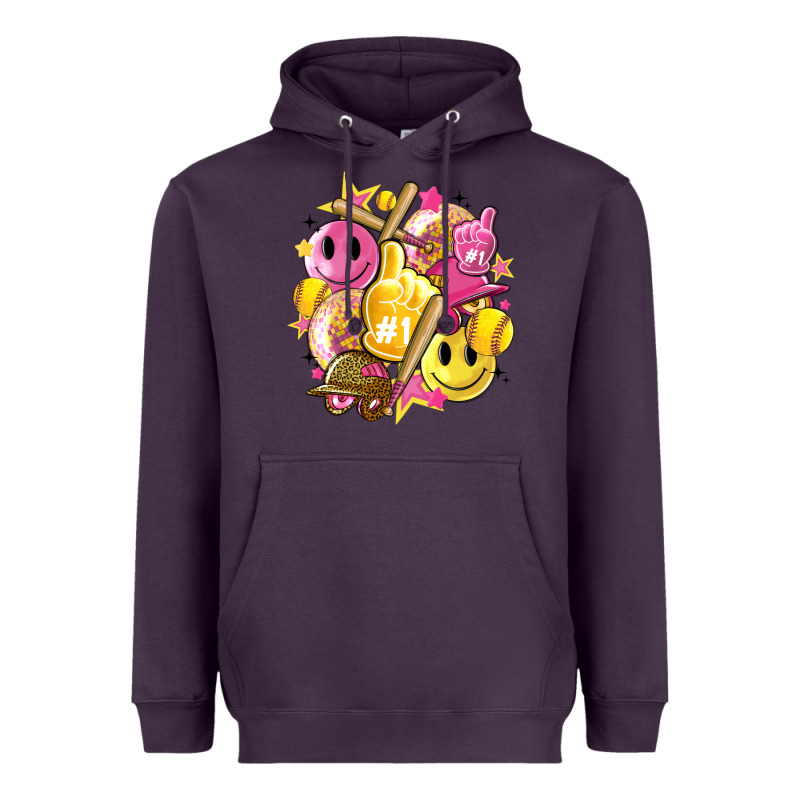 Retro Softball Heavyweight Hoodie by Artiststas | Teevron